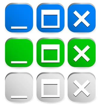 Window control buttons 스톡 일러스트