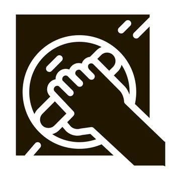 Window control handle icon Vector Glyph Illustration Illustration
