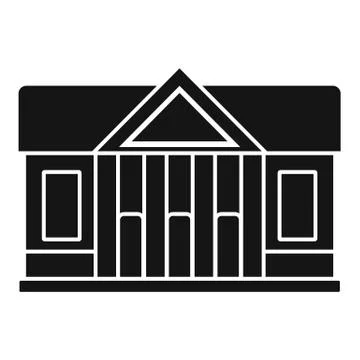 Window courthouse icon, simple style Ilustración de archivo