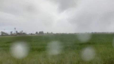 Window covered in rain drops Stock Footage 126083126