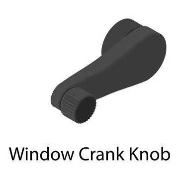 Window crank knob icon, isometric style Stock Illustration