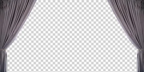 Window curtain isolate on transparent background PNG file Stock Photos