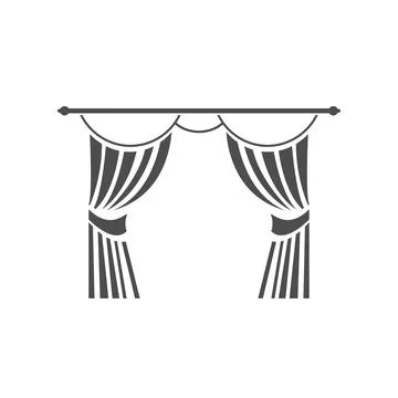 Window curtain or blinds Stock Illustration
