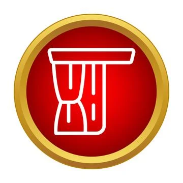Window curtain or drape covering icon design Stock Illustration