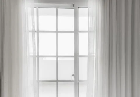 Window with a curtain Foto stock
