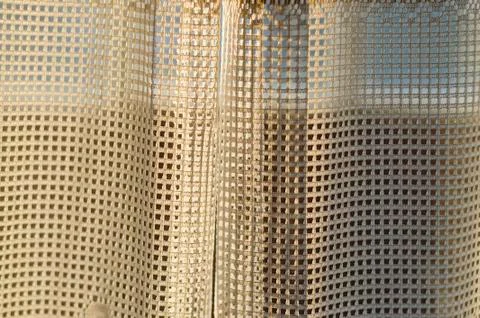 Window with curtains in the evening light abstract background Stock Photos