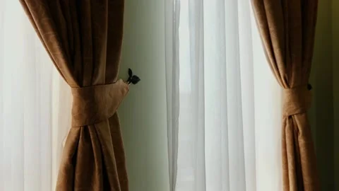 WINDOW CURTAINS Stock Footage 161401564