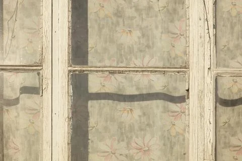 Window with curtains. Stock-Fotos