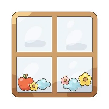 Window decoration Stock Illustration