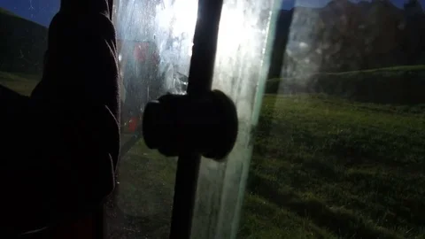 Window detail of a tractor Stock Footage 78444082