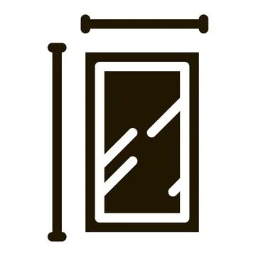 Window dimensions icon Vector Glyph Illustration Ilustración de archivo