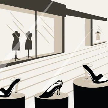 Window display Illustrazione stock