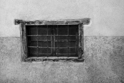 Window on divided wall Stock Photos