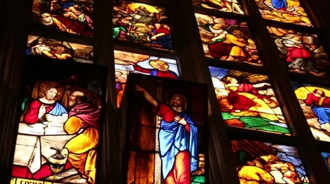 Window of the dome in milan Stock-Footage 40613391