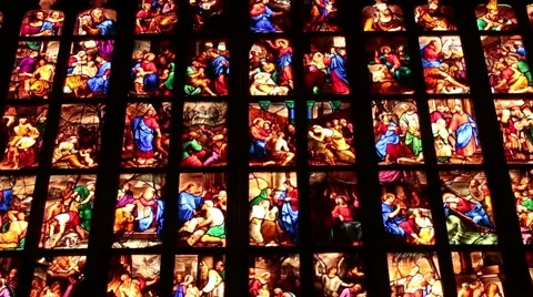 Window of the dome in milan Stock-Footage 40613414