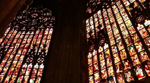 Window of the dome in milan Stock Footage 40613419