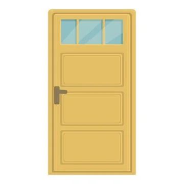 Window door icon cartoon vector. Home exterior Illustrazione stock
