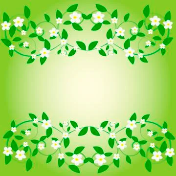 Window dressing from flower and sheet Stock Illustration