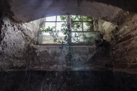 Window dungeon castle Foto stock