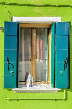 Window with flatiron Stock Photos