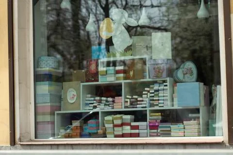 Window with flowers Foto stock