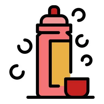 Window foam bottle icon color outline vector Stock Illustration