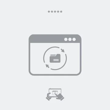 Window folder icon, window folder vector, window folder symbol, window folder Stock Illustration