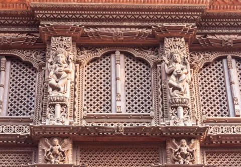 Window Frame in Bhaktapur Foto stock