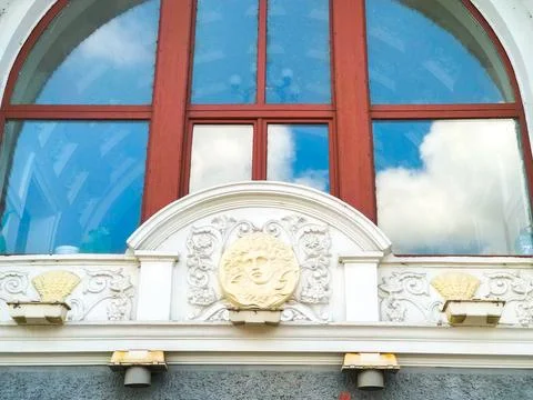 Window frame building baroque architecture Stock Photos