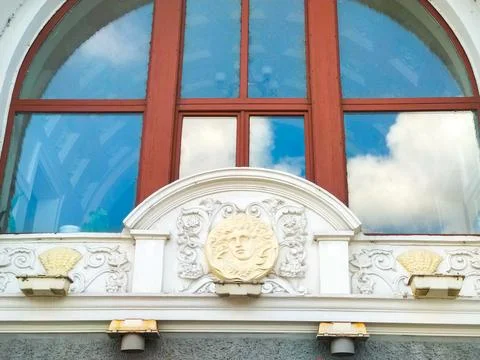 Window frame building baroque architecture Stock Photos