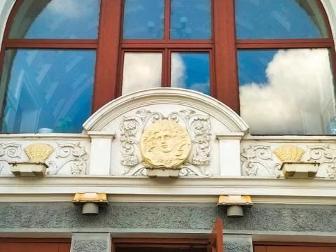 Window frame building baroque architecture Stock Photos