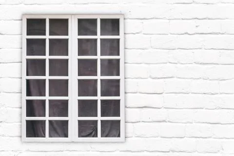 Window Frame on the Facade of House Foto stock