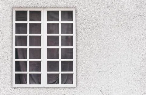 Window Frame on the Facade of House Stock Photos