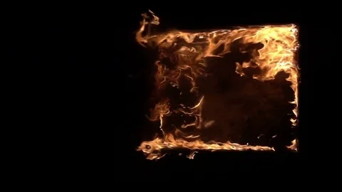 The window frame in the fire Stock Footage 74348252