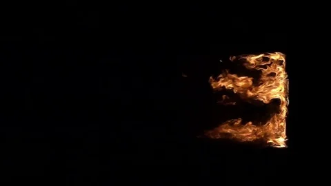 The window frame in the fire Stock Footage 74348478