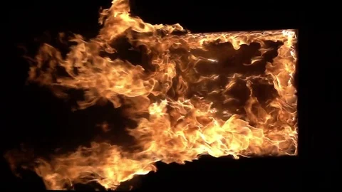 The window frame in the fire Stock Footage 74348662