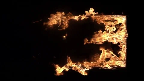 The window frame in the fire Stock Footage 74348696