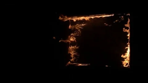 The window frame in the fire Vidéo 74367883