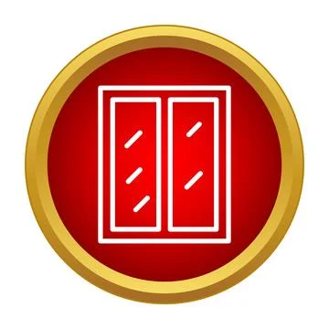 Window frame icon identifying housing architecture element Stock Illustration