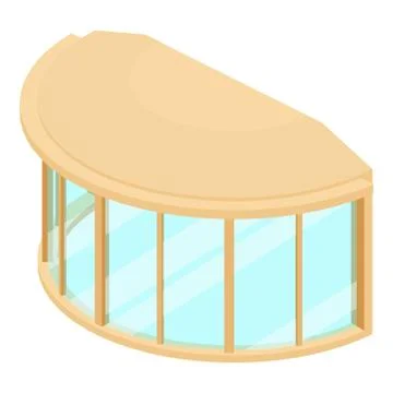 Window frame icon, isometric 3d style Illustrazione stock