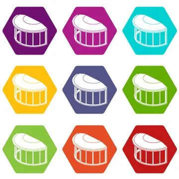 Window frame icons set 9 Stock Illustration