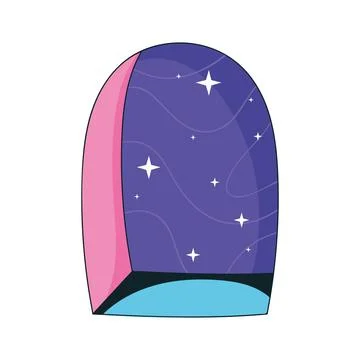 Window frame psychedelic style Stock Illustration
