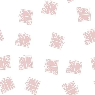 Window frame repair glyph seamless pattern Stock Illustration
