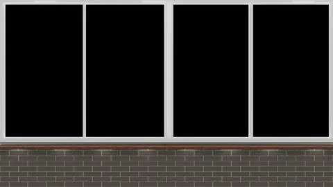 Window frame on a transparent background Windows for Design, Modern Interior Ilustración de archivo