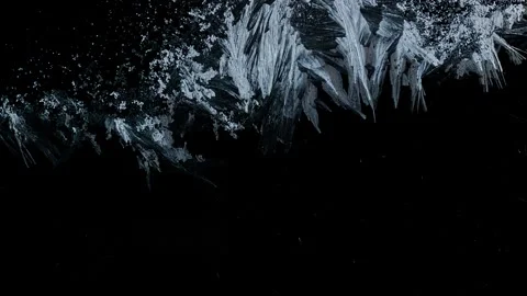 Window freezing on dark background overlay Stock Footage 135762501