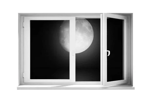 Window The full moon at night behind a window Copyright: xZoonar.com/ganna... Stock Photos