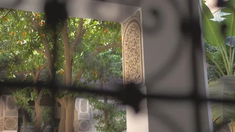 Window on garden Stock Footage