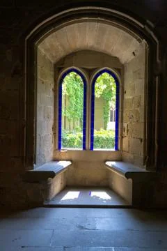 Window to the garden Stock Photos