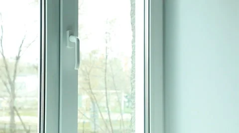 Window girl Video stock 49479806