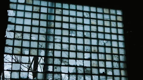 Window glass breaking with high speed camera Video stock 147351898